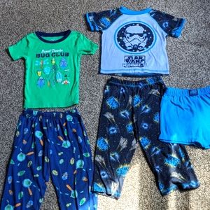 2 Pair PJ's, Star Wars & Bugs, 3T